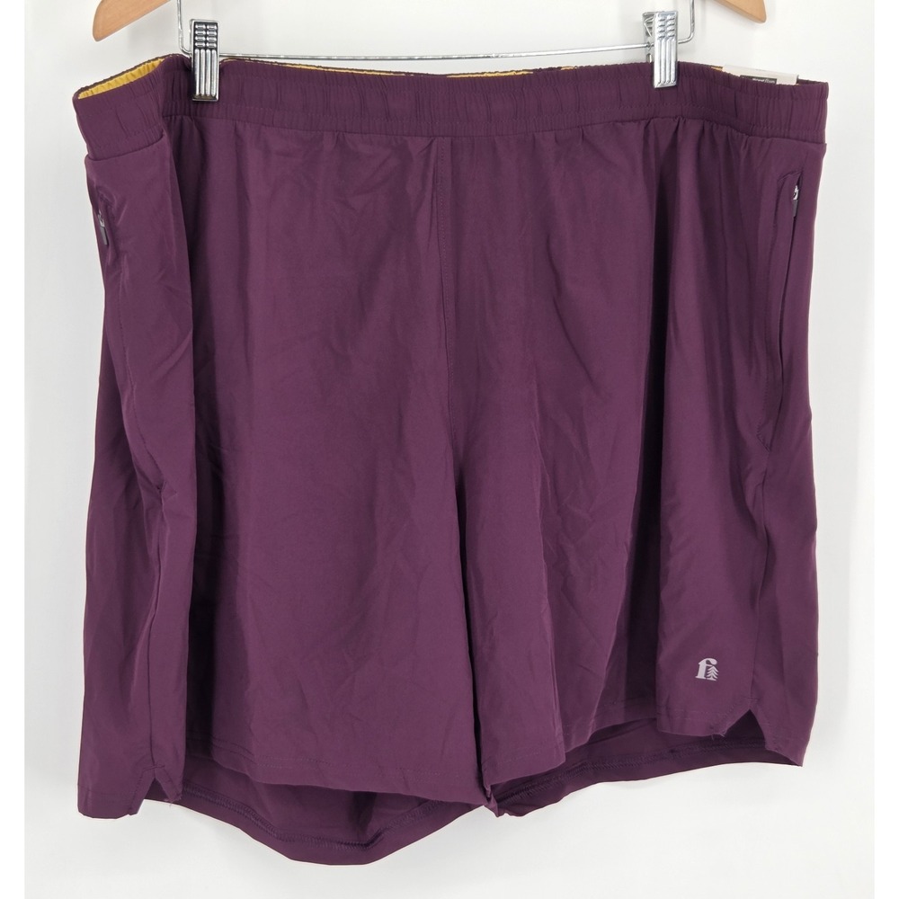 NEW Bonobos Fielder 2 in 1 Stretch Shorts Mens XXL Purple Zip Pockets Gym NWT